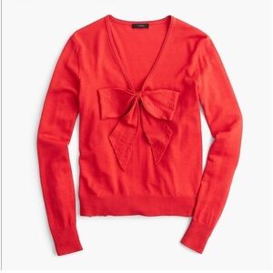 euc jcrew lightweight merino wool bow sweater